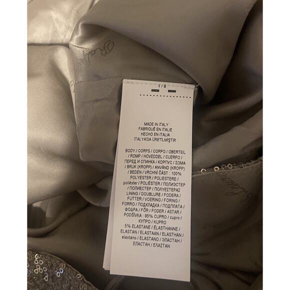 Ralph Lauren Purple Label Womens 10 Silver High-Waisted Sequin Trousers EUC - Picture 7 of 8